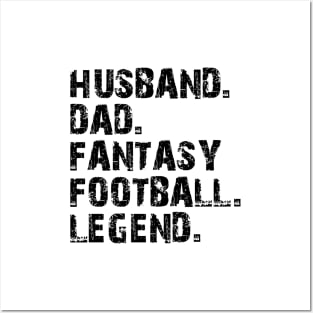 Husband Dad Fantasy Football Legend Posters and Art